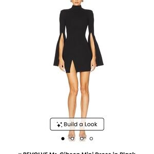 Michael Costello X Revolve Mr. Gibson Mini Dress in Black